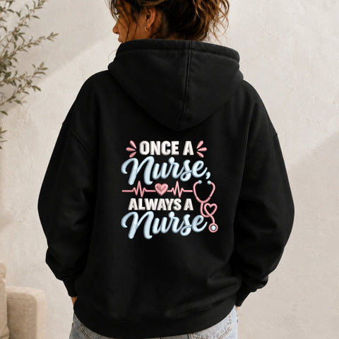 Once a Nurse Always a Nurse Embroidery Design – Nurse Stethoscope Heart Machine Embroidery File Embroidery/Applique DESIGNS PatternFeed8 
