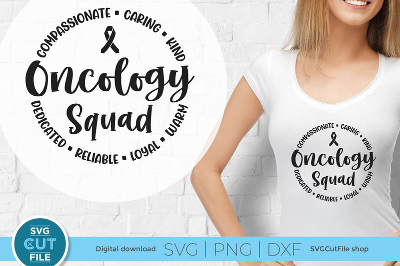 Oncology Squad svg for Oncologist and team staff or crew SVG SVG Cut File 