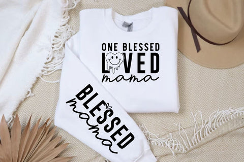 One Blessed Loved Mama Sleeve SVG Design, Inspirational sleeve SVG, Motivational Sleeve SVG Design, Positive Sleeve SVG SVG Regulrcrative 