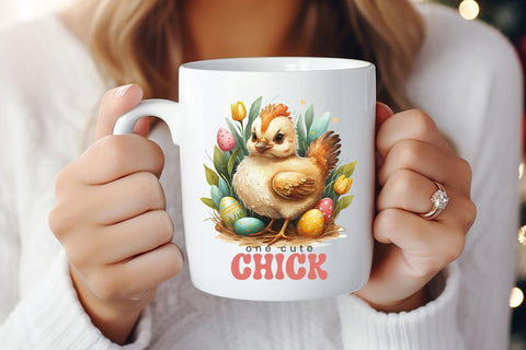 One Cute Chick | Easter Sublimation Design Sublimation CraftLabSVG 