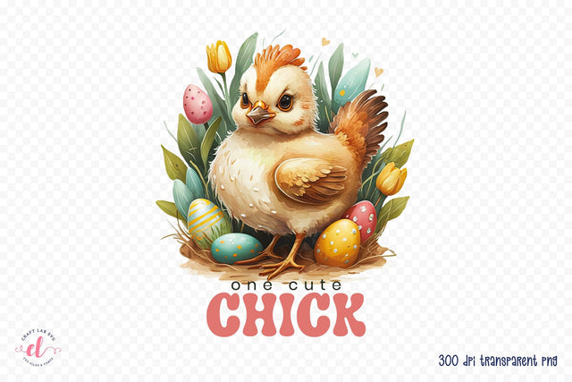 One Cute Chick | Easter Sublimation Design Sublimation CraftLabSVG 