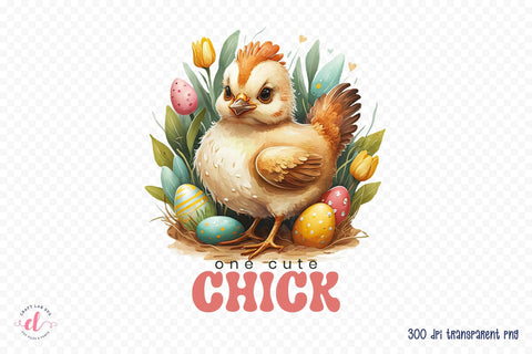 One Cute Chick | Easter Sublimation Design Sublimation CraftLabSVG 