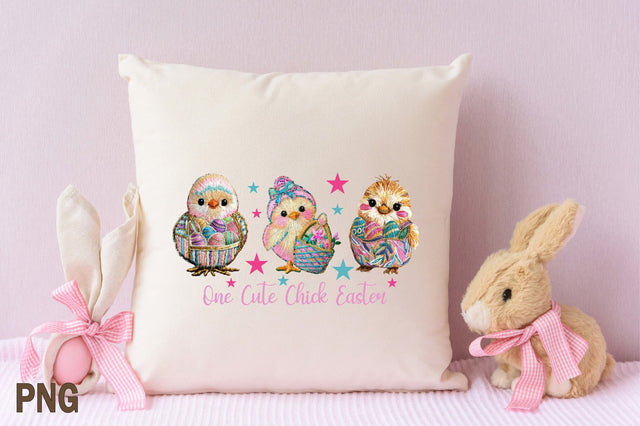 One Cute Chick Easter Sublimation SVGArt 