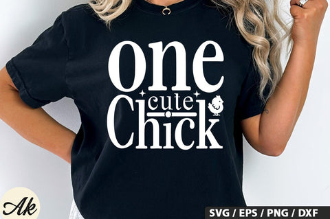 One Cute Chick SVG And Sticker PNG Design SVG akazaddesign 