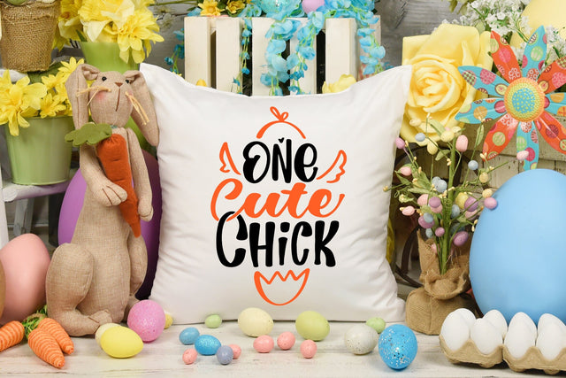 One Cute Chick SVG Cut File | Easter Quotes SVG SVG dapiyupi store 