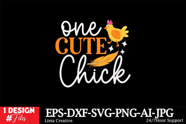 One Cute Chick SVG Cut File SVG Insomnia Std 