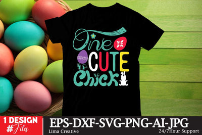 One Cute Chick T-shirt Design,Happy Easter Day,,Easter Day SVG CUt File ,Easter Sublimation , Easter T-shirt Design Budle,EAster Qutes,Easter T-shirt Design BUndle SVG Insomnia Std 