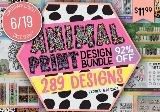 One Day Only! Animal Print Design Bundle [92% Off] Bundle So Fontsy Design Shop 