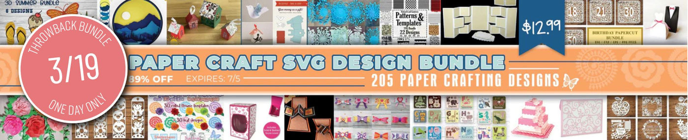 One Day Only! Paper Craft SVG Design Bundle
