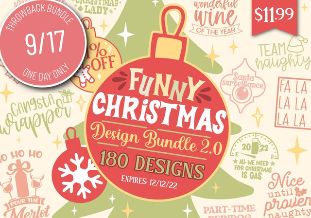 One Day Only Throwback! Funny Christmas Design Bundle 2.0 Bundle So Fontsy Design Shop 