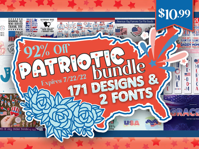 One Day Only Throwback! Patriotic Bundle Bundle So Fontsy Design Shop 