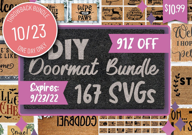 One Day Throwback! DIY Doormat Bundle Bundle So Fontsy Design Shop 