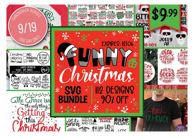 One Day Throwback! Funny Christmas Design Bundle Bundle So Fontsy Design Shop 