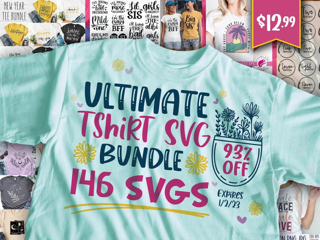 One Day Throwback! Ultimate Tshirt SVG Bundle Bundle So Fontsy Design Shop 