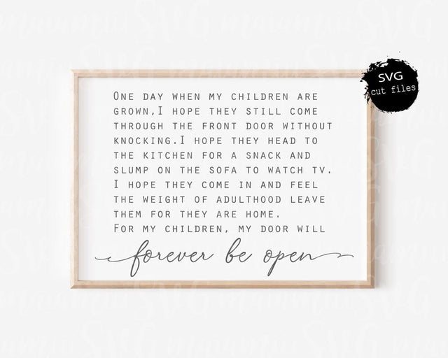 One Day When My Children Are Grown SVG | Inspirational Family Quote Cut File | Mom & Dad Saying SVG | Cricut Silhouette PNG DXF SVG MaiamiiiSVG 