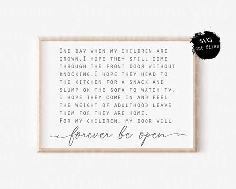 One Day When My Children Are Grown SVG | Inspirational Family Quote Cut File | Mom & Dad Saying SVG | Cricut Silhouette PNG DXF SVG MaiamiiiSVG 