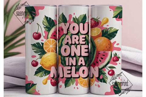 One in a Melon 20oz Tumbler Wrap Sublimation sassyprint 