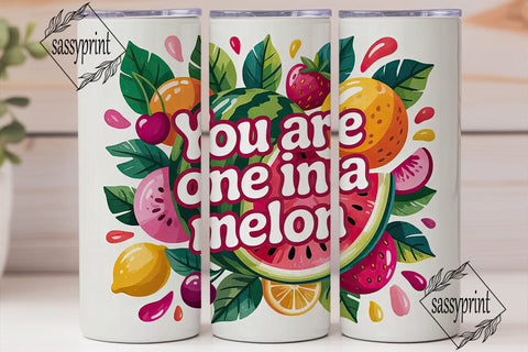 One in a Melon 20oz Tumbler Wrap Sublimation sassyprint 
