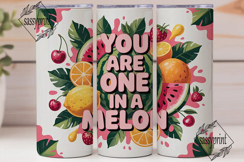 One in a Melon 20oz Tumbler Wrap Sublimation sassyprint 