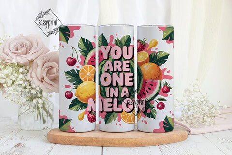 One in a Melon 20oz Tumbler Wrap Sublimation sassyprint 