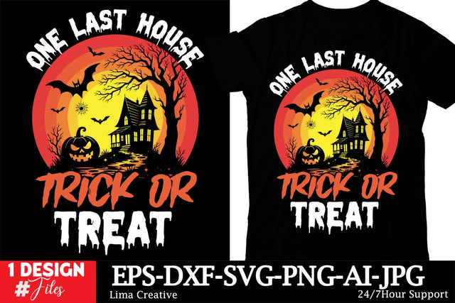 One Last House Trick Or Treat Sublimation T-shirt Design Sublimation Insomnia Std 