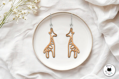 One Line Animal Earrings Laser Cut Bundle SVG Ivy's Creativity House 