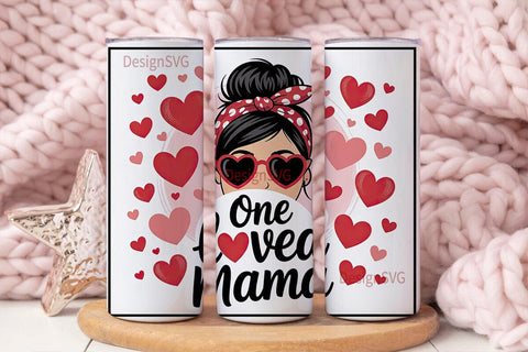 One Loved Mama 20oz Tumbler Wrap Sublimation DesignSVG 
