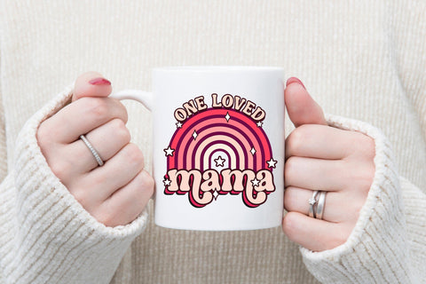 One Loved Mama - Retro Valentines Sublimation Sublimation CraftLabSVG 