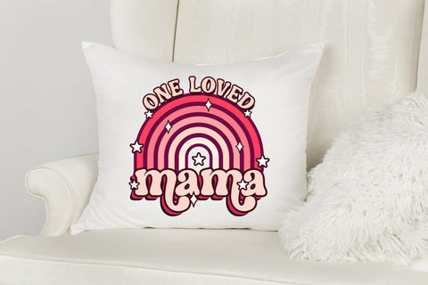 One Loved Mama - Retro Valentines Sublimation Sublimation CraftLabSVG 
