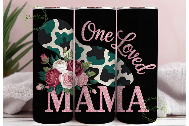 One Loved Mama Tumbler Wrap Sublimation PixelChick 