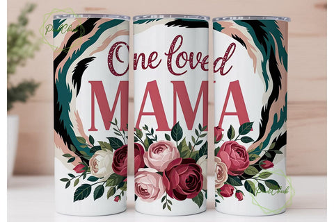 One Loved Mama Tumbler Wrap Sublimation PixelChick 