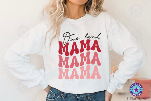 One loved mama, Valentine's T-shirt, valentine's SVG, Valentine Quote Svg Design SVG FiveStarCrafting 