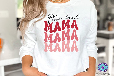 One loved mama, Valentine's T-shirt, valentine's SVG, Valentine Quote Svg Design SVG FiveStarCrafting 