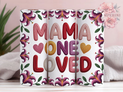 One Loved Mama Yarn 20oz Tumbler, Faux Yarn Pattern, Sublimation Tumbler Wrap, 20oz Tumbler, Mom Appreciation Gift, Cozy Yarn Design, Motherhood Keepsake Sublimation Li Zamperini 