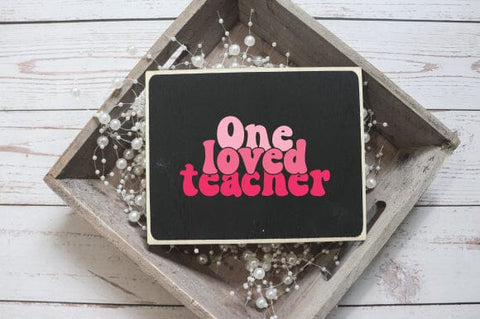 One loved teacher retro svg design SVG sk.swapon Roy 