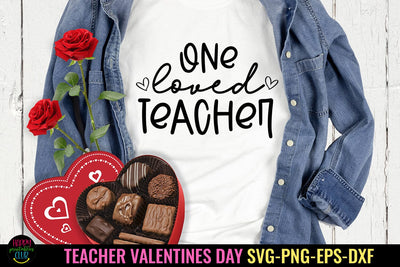 One Loved Teacher SVG I Valentine Teacher SVG I Teacher SVG SVG Happy Printables Club 