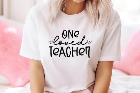 One Loved Teacher SVG I Valentine Teacher SVG I Teacher SVG SVG Happy Printables Club 