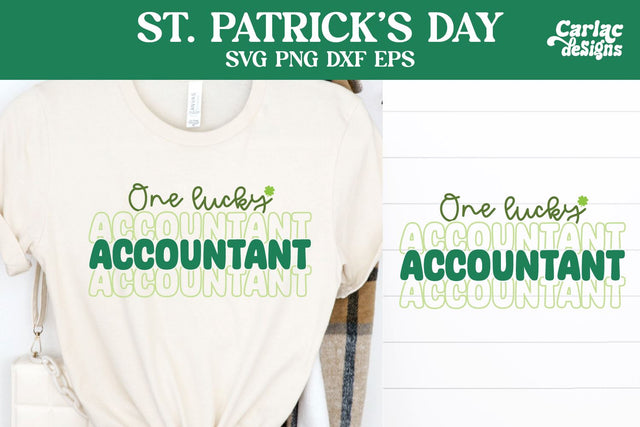 One Lucky Accountant SVG, St Patrick's Day SVG SVG Carla C Designs 