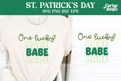 One Lucky Babe SVG, St Patrick's Day SVG SVG Carla C Designs 