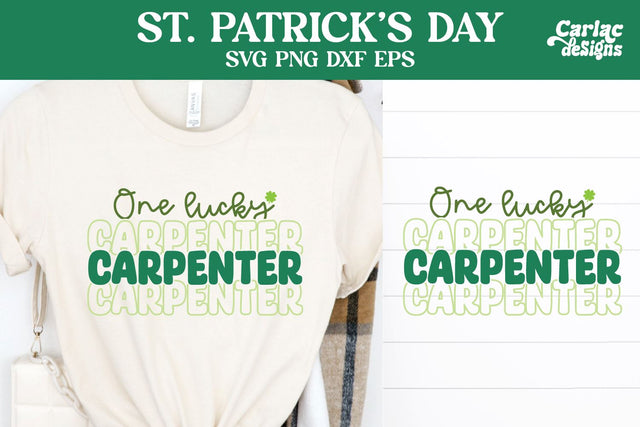 One Lucky Carpenter SVG, St Patrick's Day SVG SVG Carla C Designs 