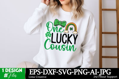 One Lucky Cousin SVG Cut File, Happy St.Patrick's Day, St.Patrick's Day Sublimation, St.Patrick's Day T-shirt Design, St.Patrick's Day Graphic Illustration SVG Insomnia Std 