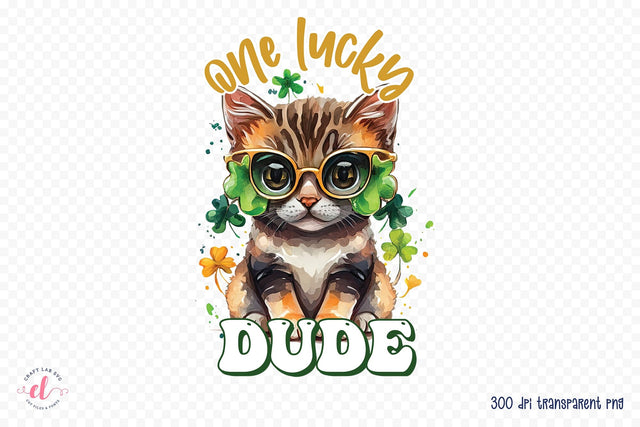 One Lucky Dude - St. Patrick's Day Sublimation Sublimation CraftLabSVG 