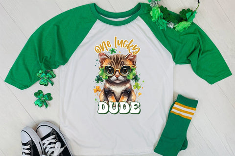 One Lucky Dude - St. Patrick's Day Sublimation Sublimation CraftLabSVG 