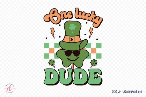 One Lucky Dude | St Patrick's Day Sublimation Sublimation CraftLabSVG 