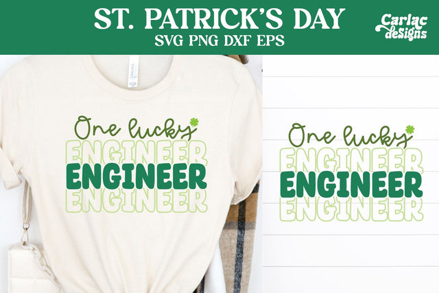 One Lucky Engineer SVG, St Patrick's Day SVG SVG Carla C Designs 