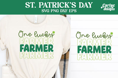 One Lucky Farmer SVG, St Patrick's Day SVG SVG Carla C Designs 