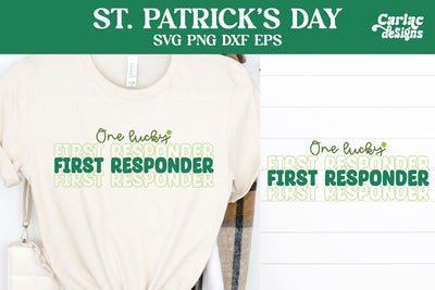 One Lucky First Responder SVG, St Patrick's Day SVG SVG Carla C Designs 