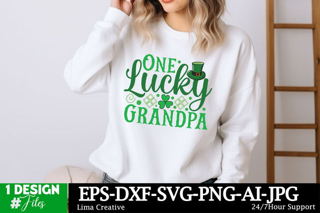 One Lucky Grandpa SVG Cut File, Happy St.Patrick's Day, St.Patrick's Day Sublimation, St.Patrick's Day T-shirt Design, St.Patrick's Day Graphic Illustration SVG Insomnia Std 