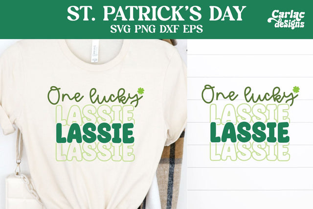 One Lucky Lassie SVG, St Patrick's Day SVG SVG Carla C Designs 