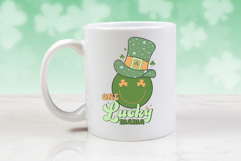One Lucky Mama PNG Retro Sublimation Sublimation CraftLabSVG 